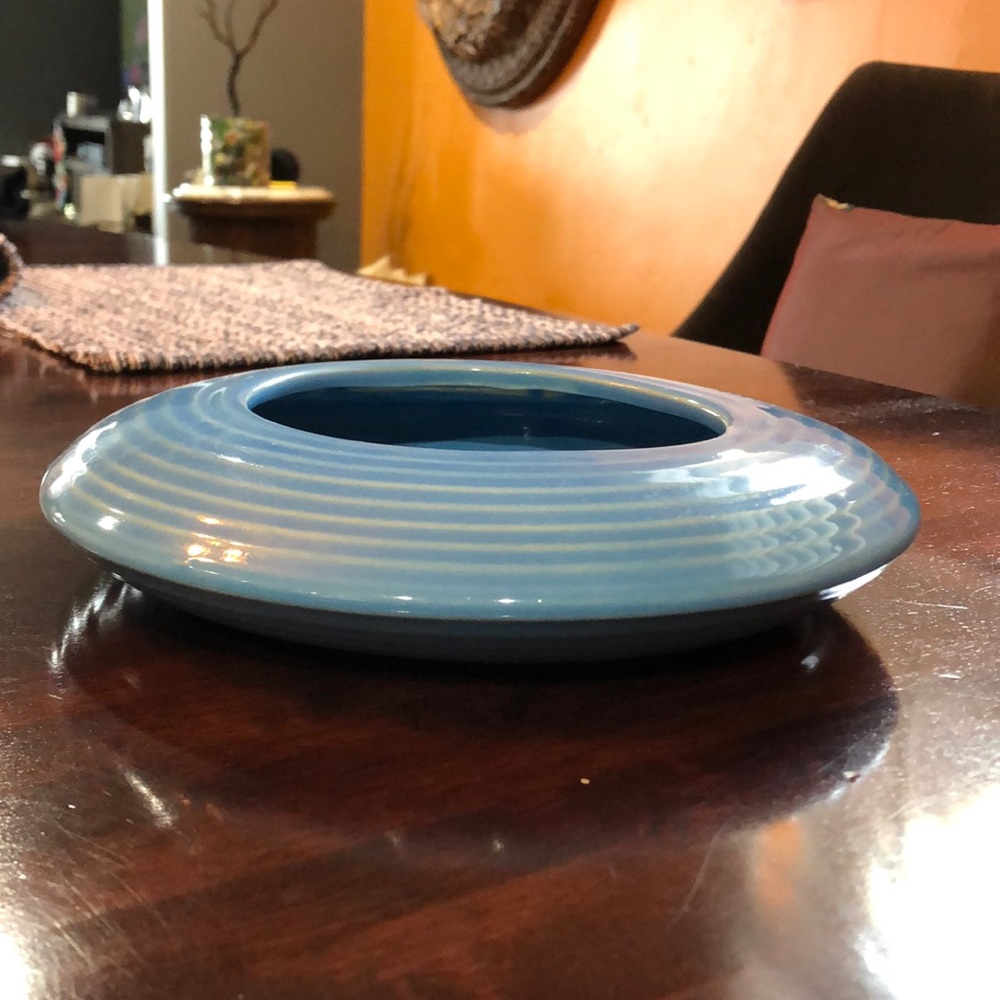 Retro Blue Happy Chic Bowl